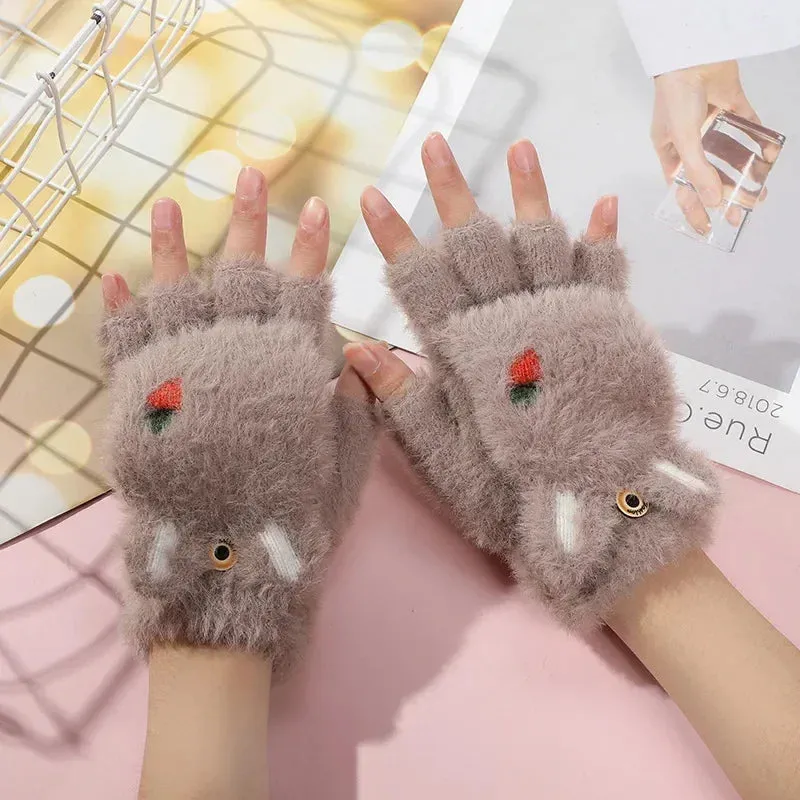 Kawaii Plush Bunny Mittens