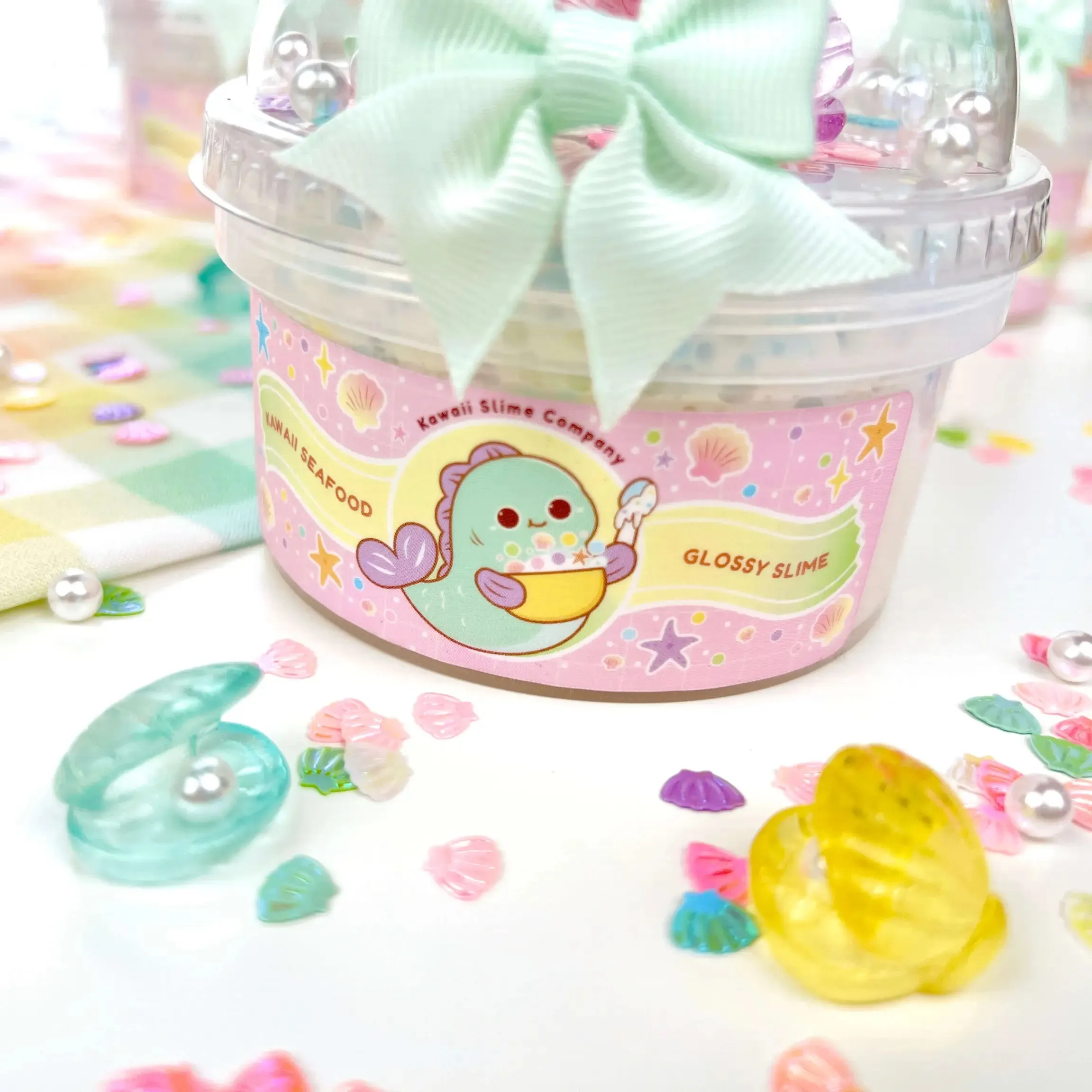 Kawaii Seafood Glossy Semi-Floam Slime
