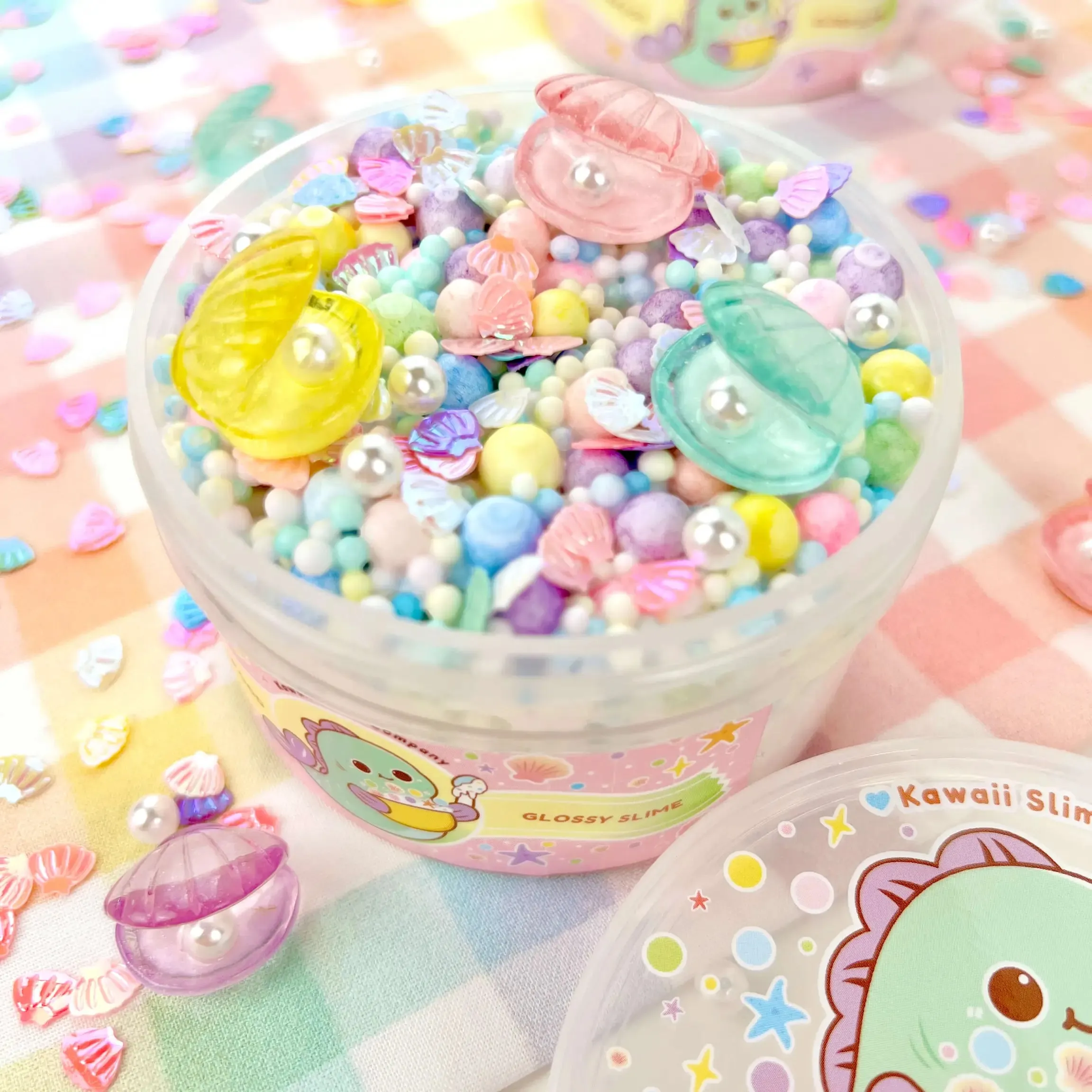 Kawaii Seafood Glossy Semi-Floam Slime