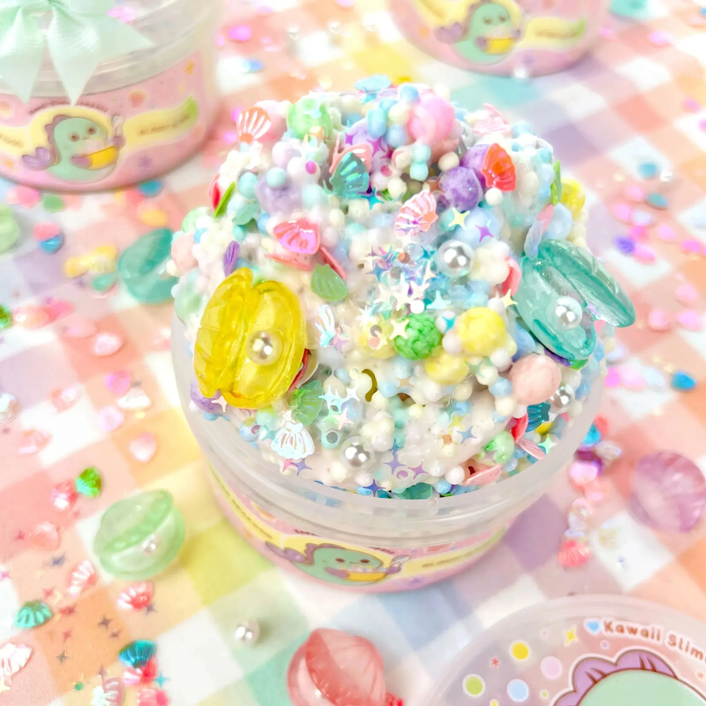 Kawaii Seafood Glossy Semi-Floam Slime