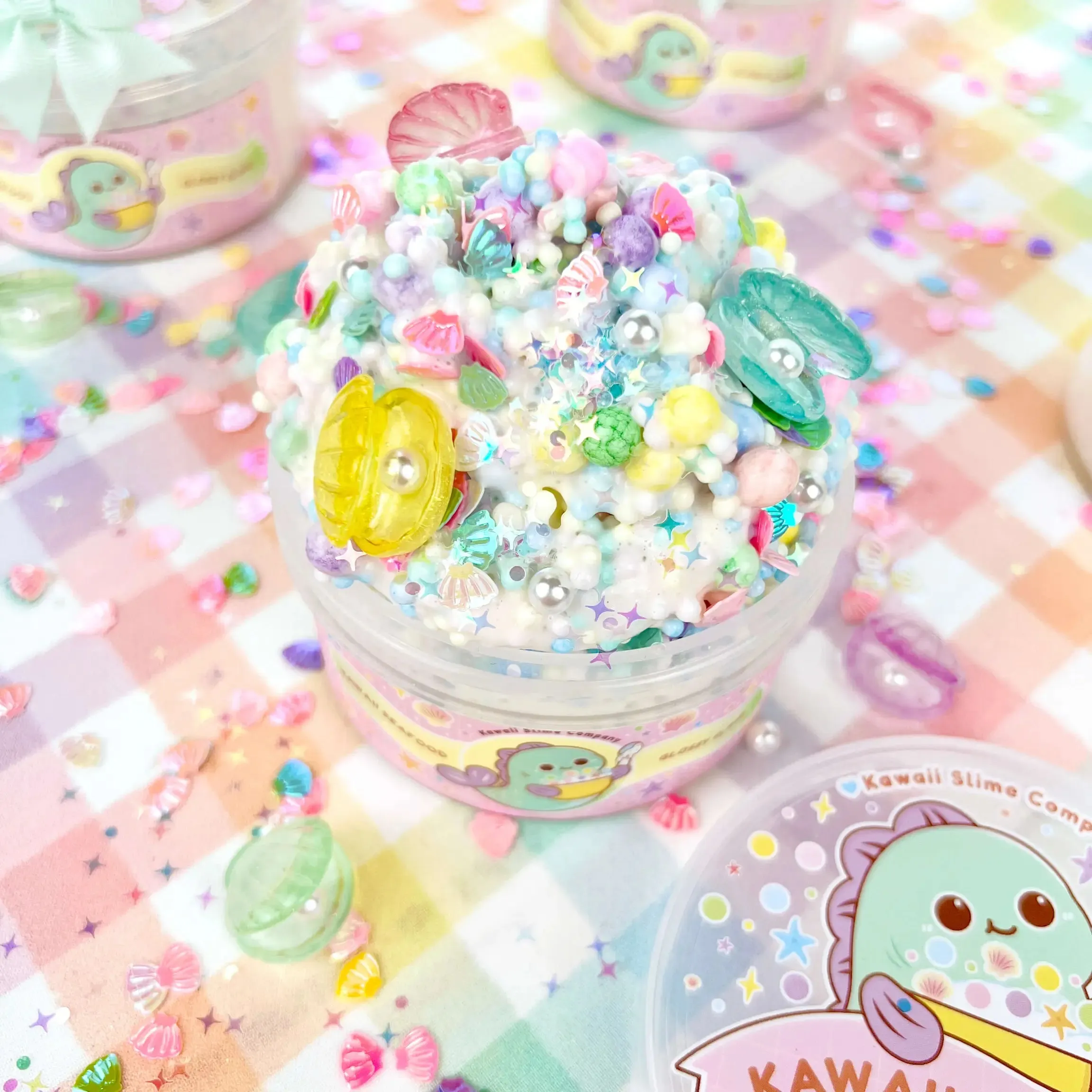 Kawaii Seafood Glossy Semi-Floam Slime