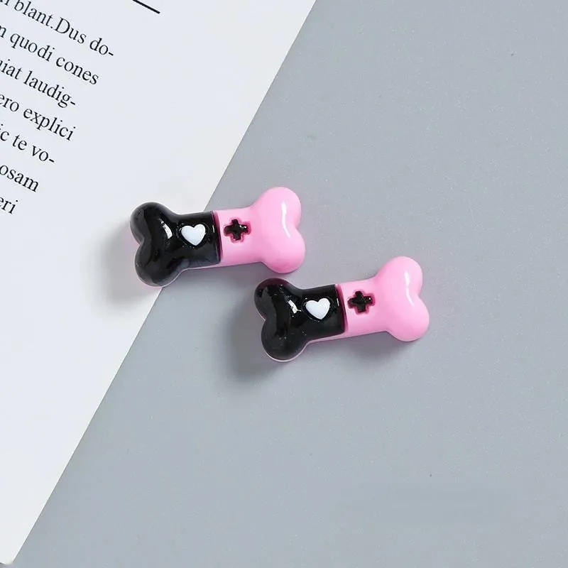 Kawaii Skull Bone Hair Clip Hair Rope Set