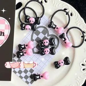 Kawaii Skull Bone Hair Clip Hair Rope Set