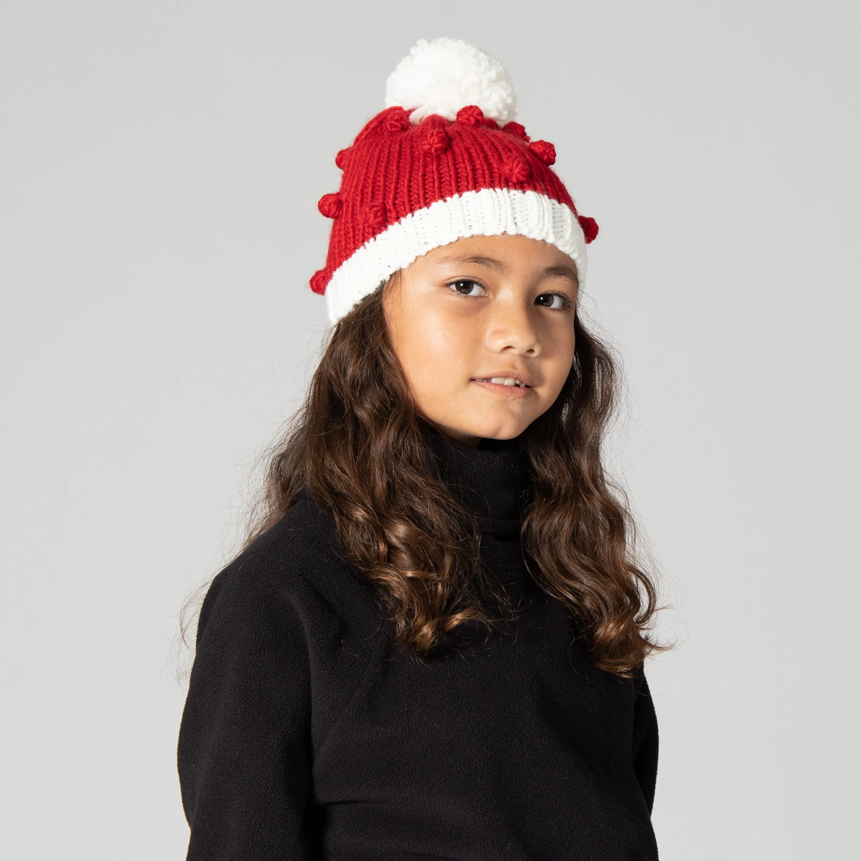Kid's Bobble Knit Holiday Beanie