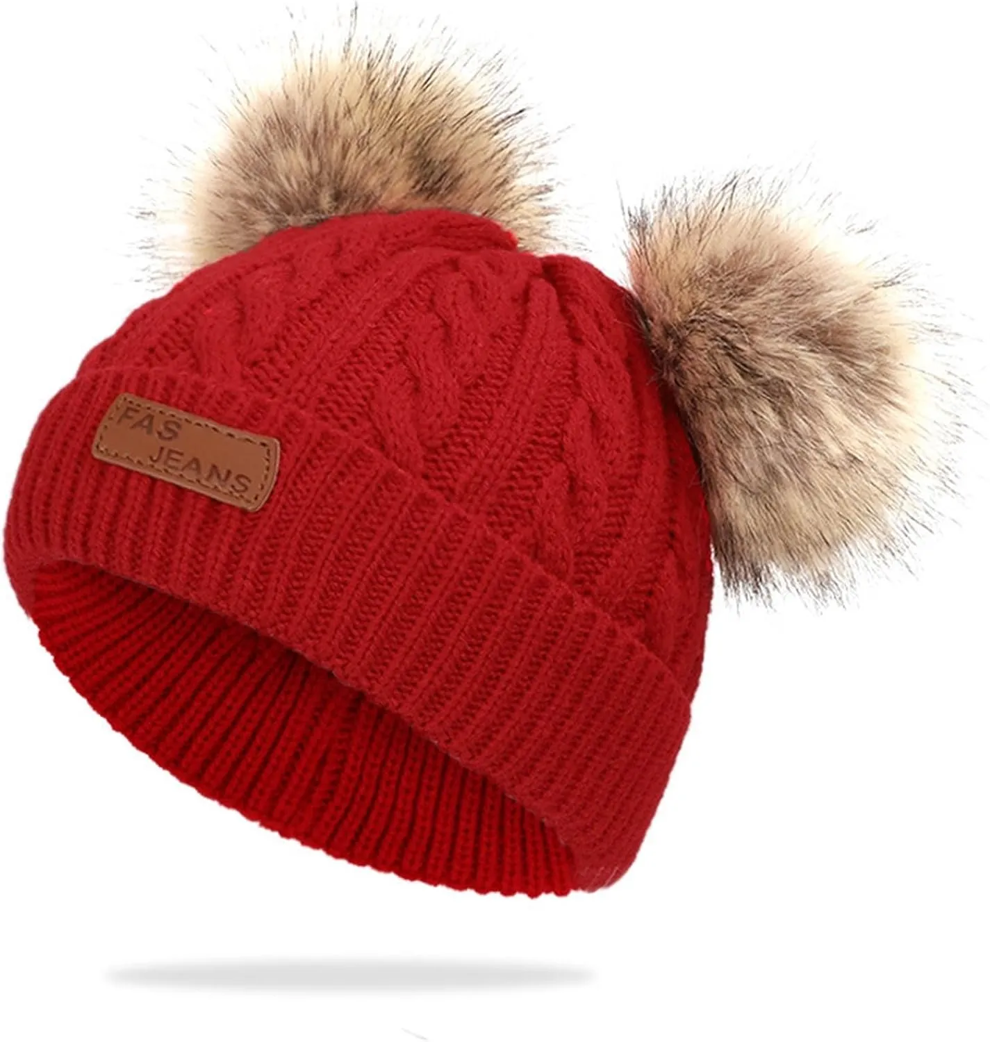 Kids Knit Beanie Watch Hat Solid Winter Beanie for Boys Girls Cute Soft Warm Cap for Children