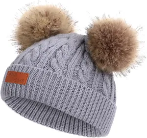 Kids Knit Beanie Watch Hat Solid Winter Beanie for Boys Girls Cute Soft Warm Cap for Children
