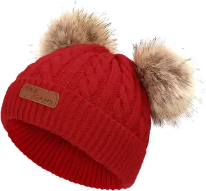 Kids Knit Beanie Watch Hat Solid Winter Beanie for Boys Girls Cute Soft Warm Cap for Children
