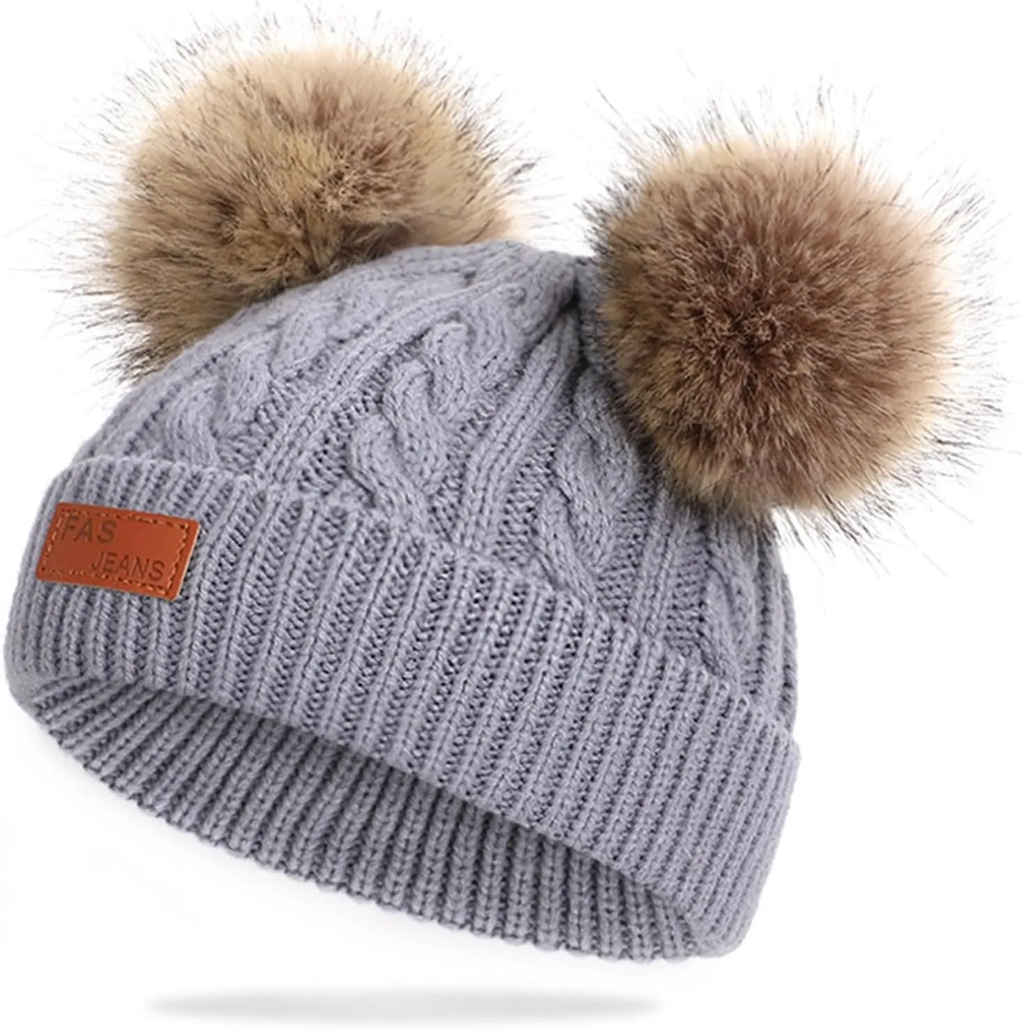 Kids Knit Beanie Watch Hat Solid Winter Beanie for Boys Girls Cute Soft Warm Cap for Children