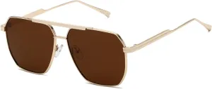 kimorn Polarized Sunglasses Womens Men Retro Oversized Square Vintage Shades Classic Large Metal Sun Glasses K1221