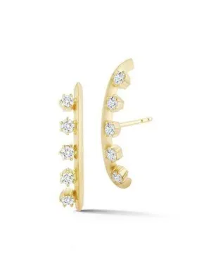 Kismet Diamond Half Hoop Earrings