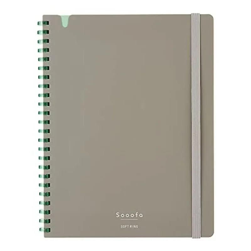 Kokuyo A5 SOOOFA GREEN Soft Ring Notebook 4mm GRID Kokuyo Soft Ring Notebook | SV738S4 80 Sheets