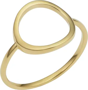 KoolJewelry 14k Yellow Gold 12 mm Open Circle Karma Ring