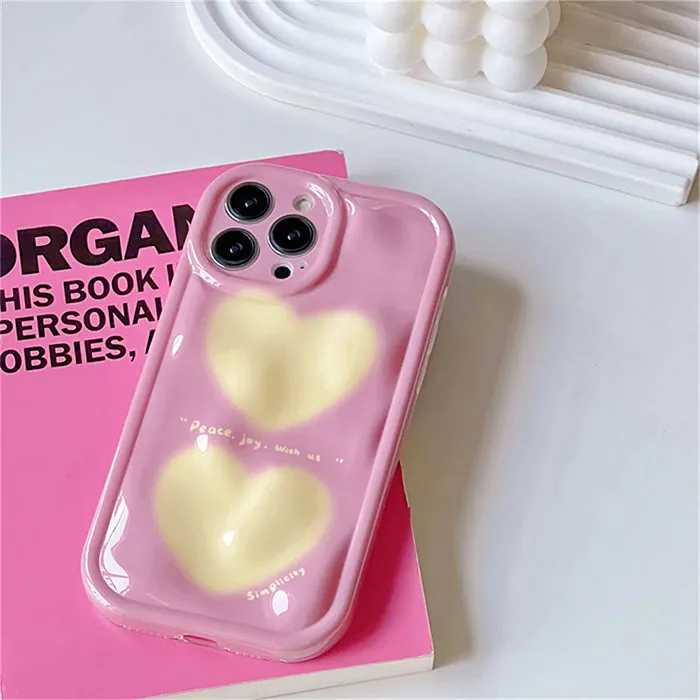 Korean Aesthetic Heart iPhone Case