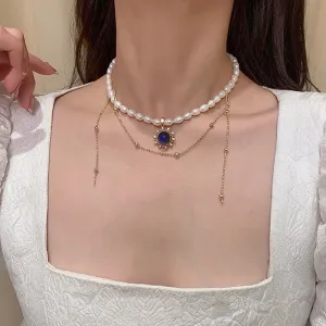 Korean Baroque Elegant Freshwater Pearl Necklace For Women