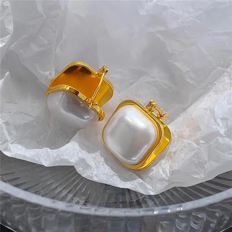 Korean Circle Pearl Earrings For Women 2