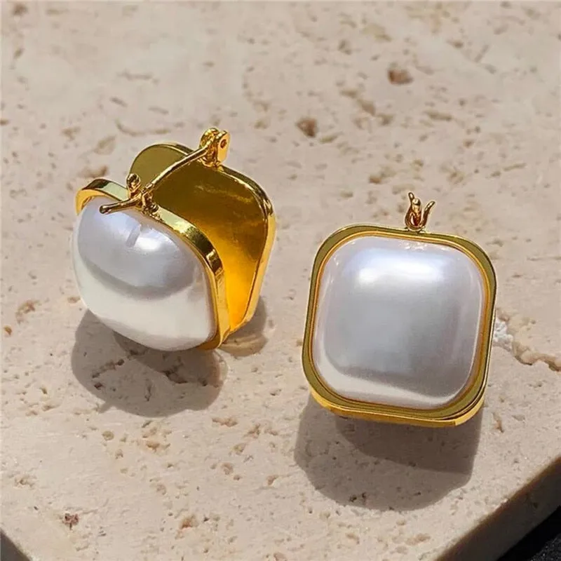 Korean Circle Pearl Earrings For Women 2
