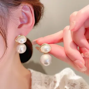 Korean Cute Pearl Beads Drop Earrings For Women