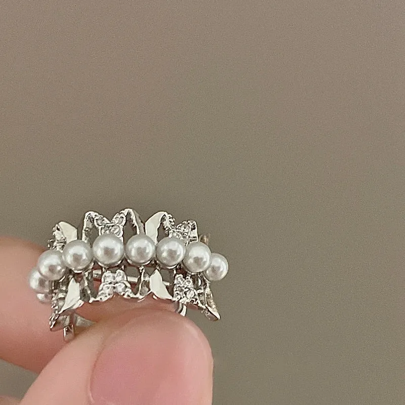 Korean Delicate Zircon Butterfly Adjustable Rings For Women