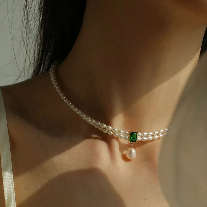 Korean Elegant Double Layer Pearl Necklaces For Women