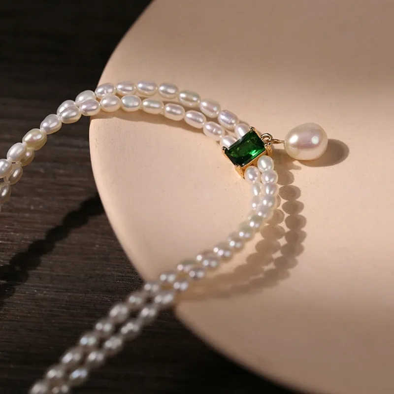 Korean Elegant Double Layer Pearl Necklaces For Women