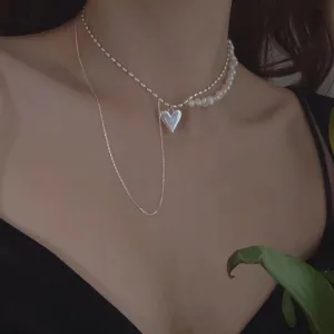 Korean Elegant Freshwater Pearl Necklace For Women