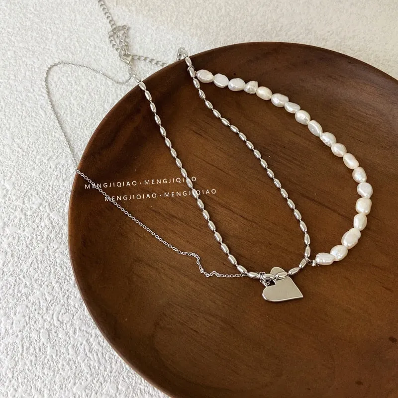Korean Elegant Freshwater Pearl Necklace For Women