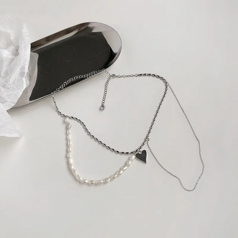 Korean Elegant Freshwater Pearl Necklace For Women