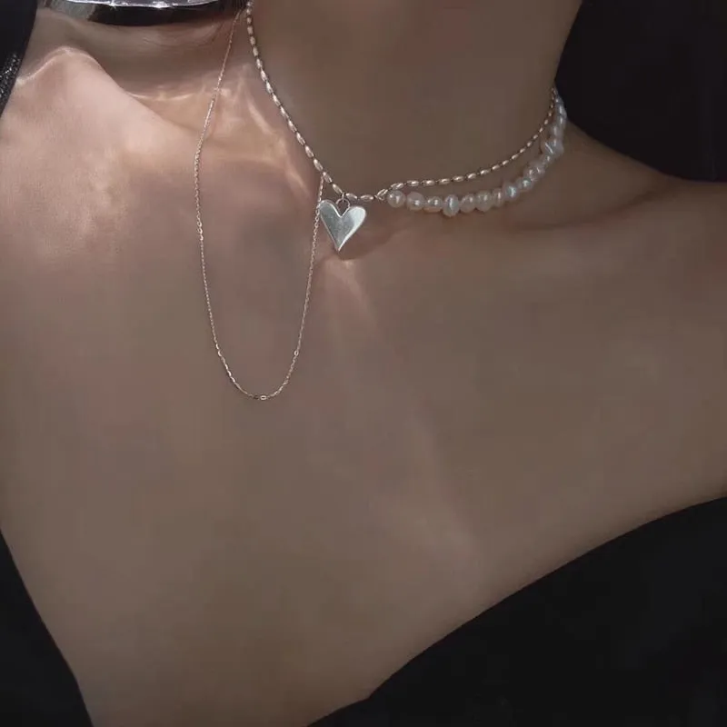 Korean Elegant Freshwater Pearl Necklace For Women