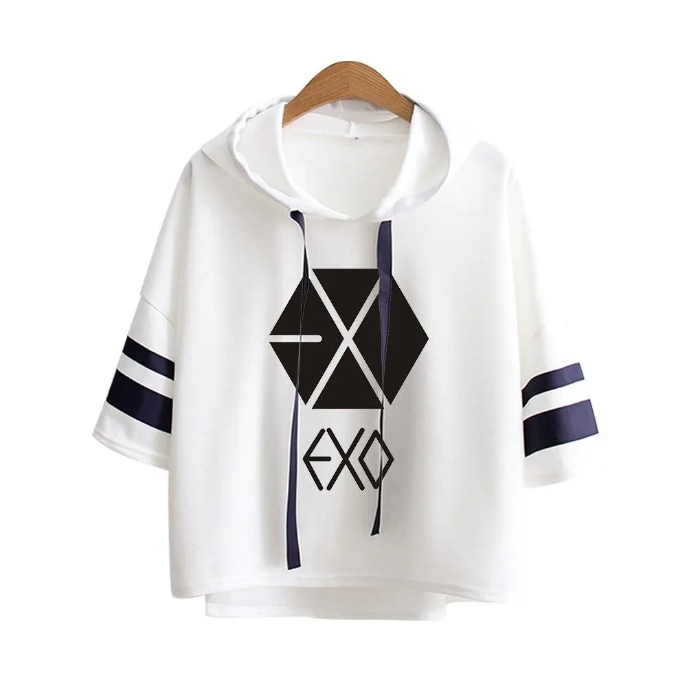 Korean Exo Short Sleeve Hoodie