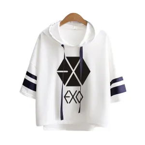 Korean Exo Short Sleeve Hoodie