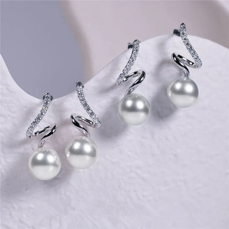 Korean Fashion Imitation Pearl Earrings