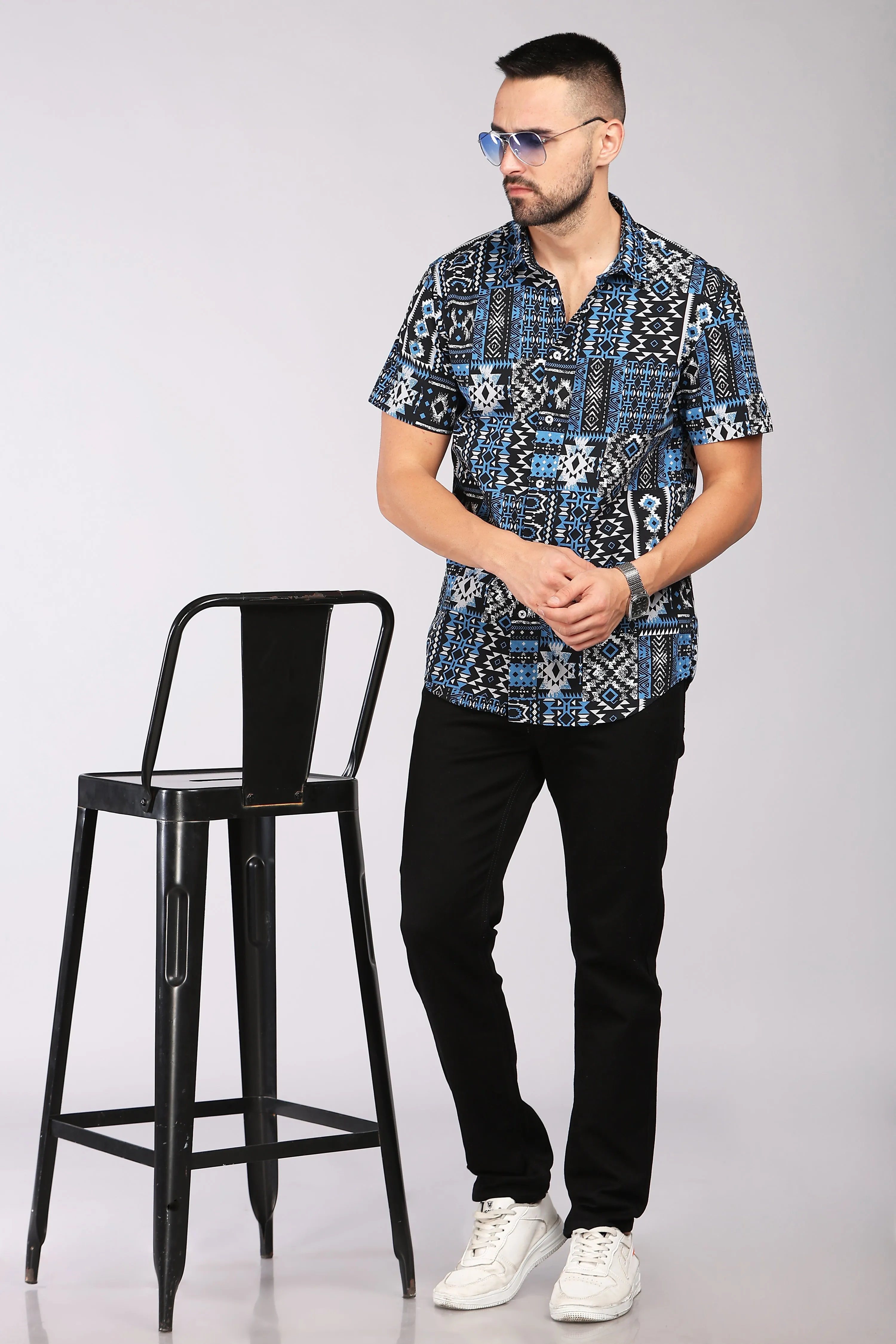 KOREAN GEOMETRIC SHIRT