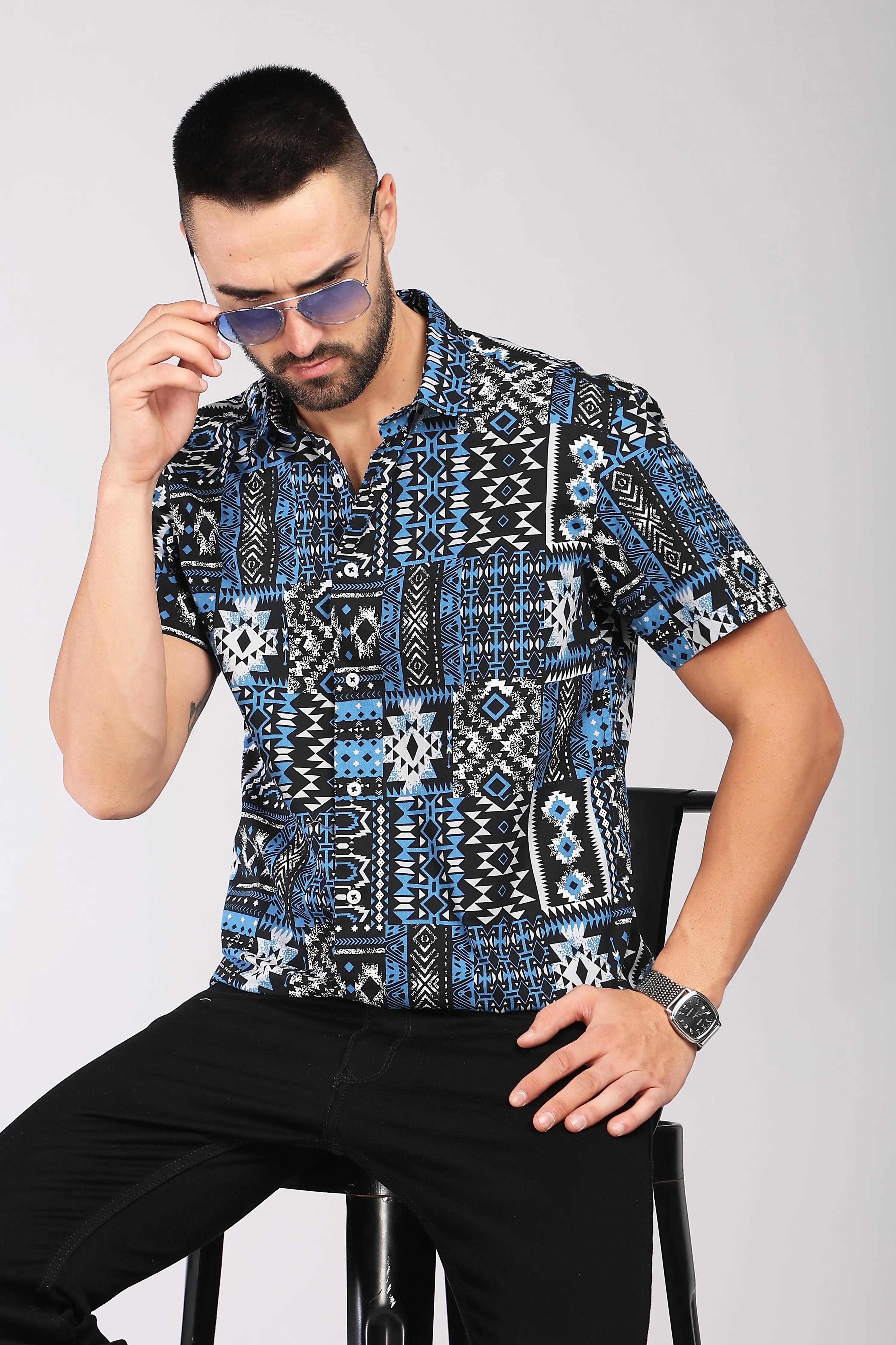 KOREAN GEOMETRIC SHIRT
