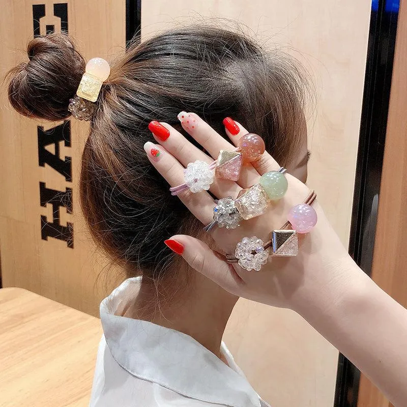 Korean girl , leather hair ring AC-010004