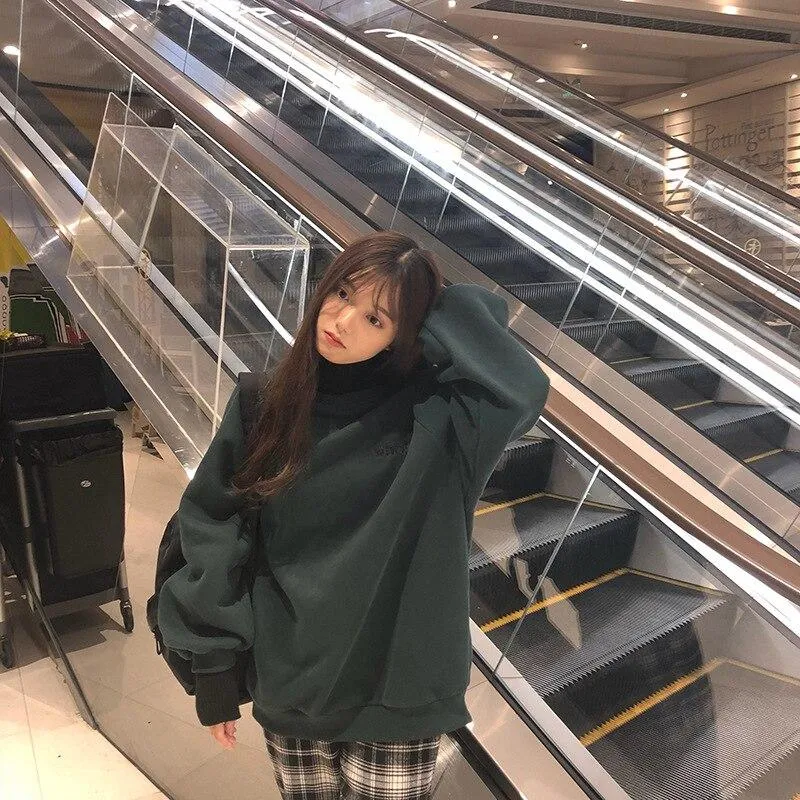 Korean Hoodie Oversized Girl