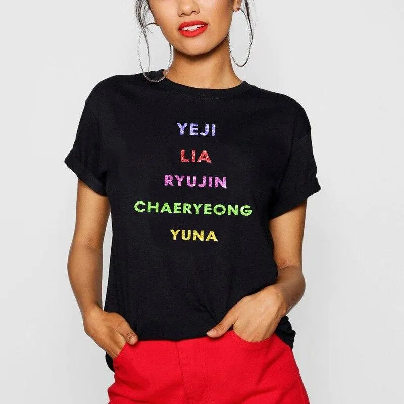 Korean Itzy Round Neck T Shirt