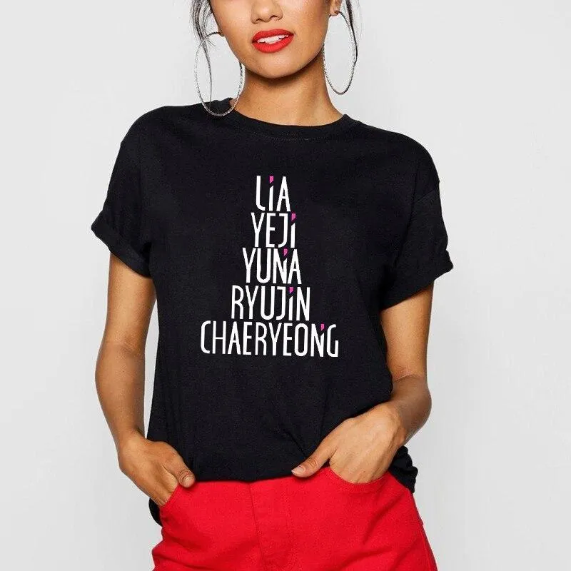 Korean Itzy Round Neck T Shirt