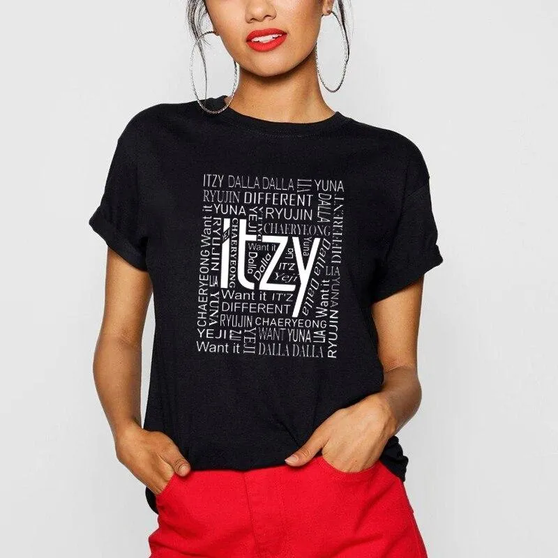 Korean Itzy Round Neck T Shirt