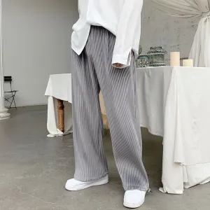 [Korean Style] 2 Colors Chiffon Pleated Wide Pants