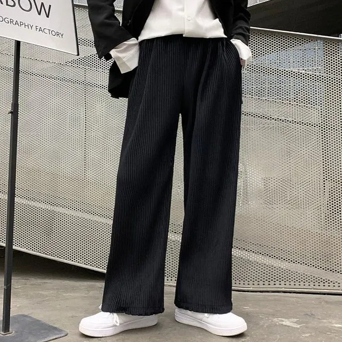 [Korean Style] 2 Colors Chiffon Pleated Wide Pants
