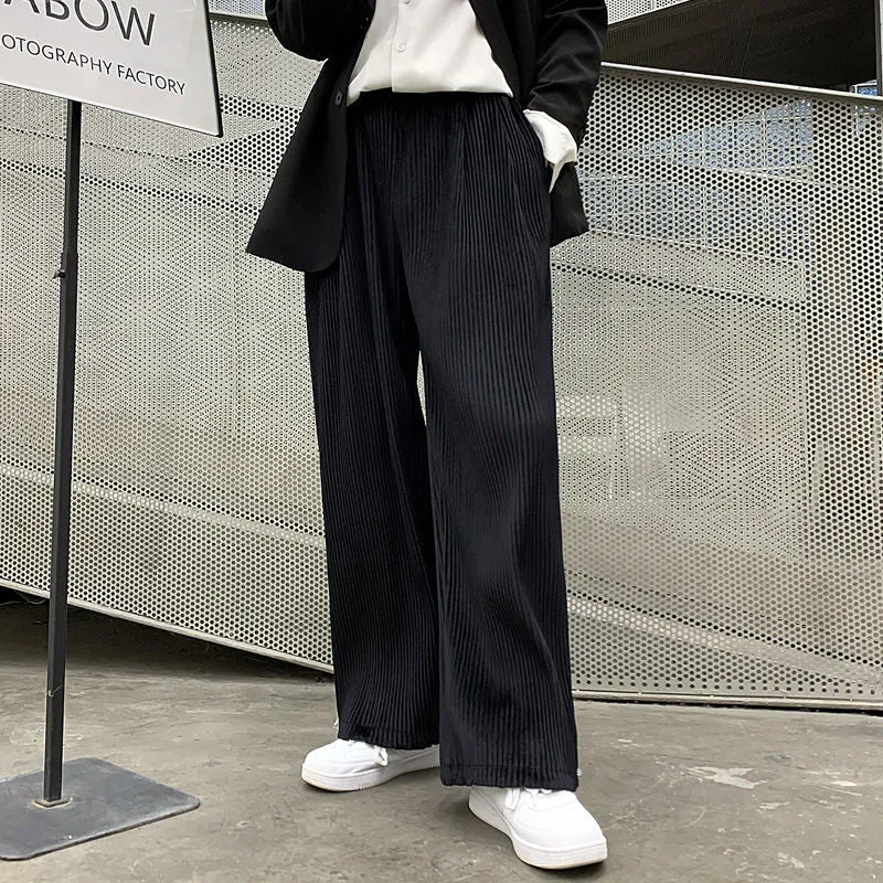 [Korean Style] 2 Colors Chiffon Pleated Wide Pants