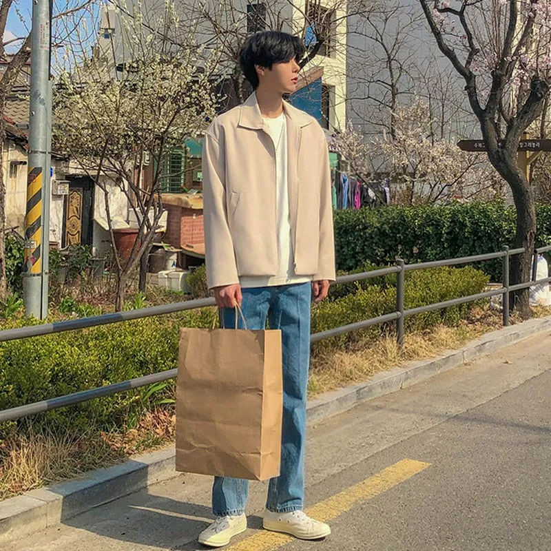 [Korean Style] 2 Colors Nero Casual Zip Jackets