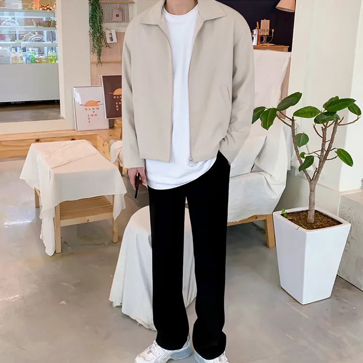 [Korean Style] 2 Colors Nero Casual Zip Jackets