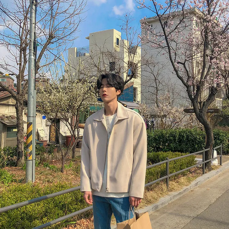 [Korean Style] 2 Colors Nero Casual Zip Jackets