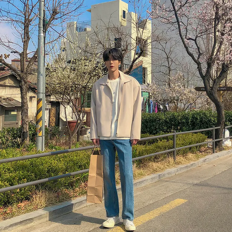 [Korean Style] 2 Colors Nero Casual Zip Jackets