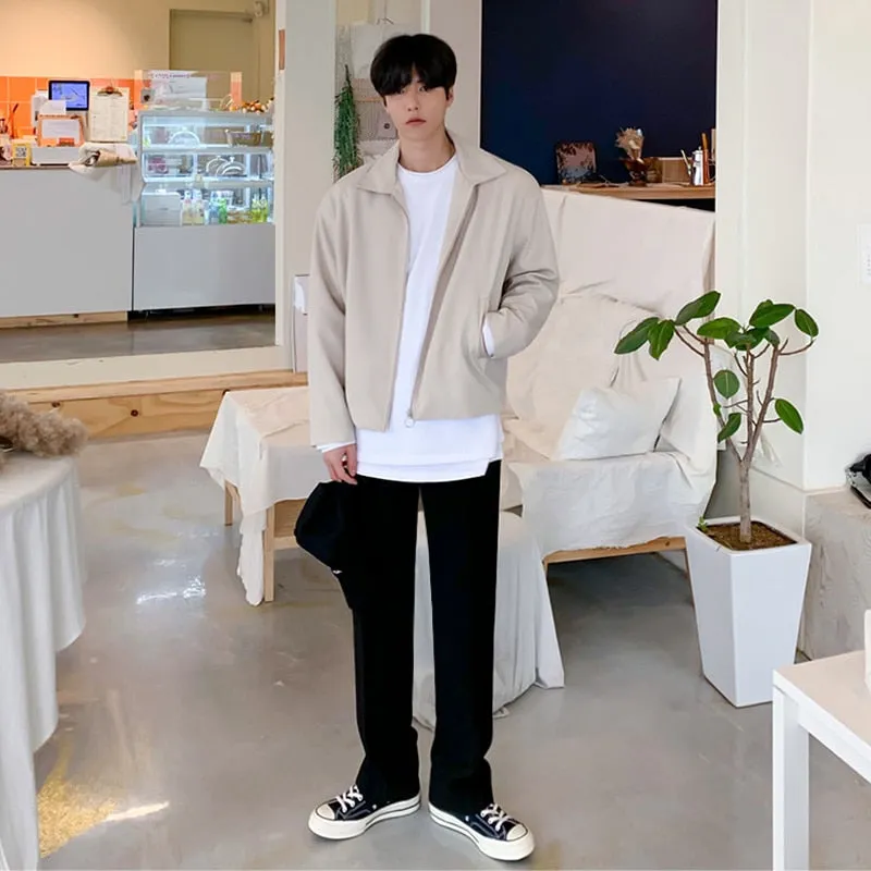 [Korean Style] 2 Colors Nero Casual Zip Jackets