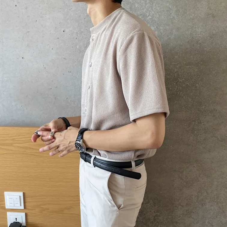 [Korean Style] 2 Colors Oversized Single-breasted Shirts