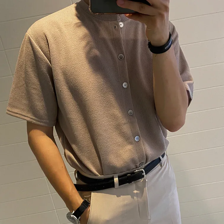 [Korean Style] 2 Colors Oversized Single-breasted Shirts
