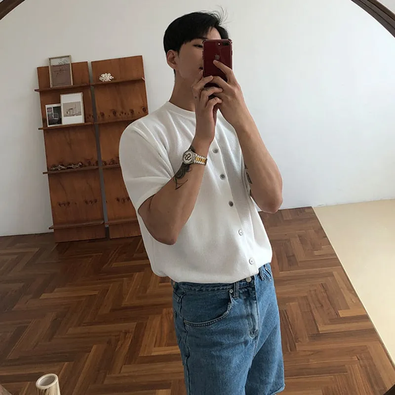 [Korean Style] 2 Colors Oversized Single-breasted Shirts