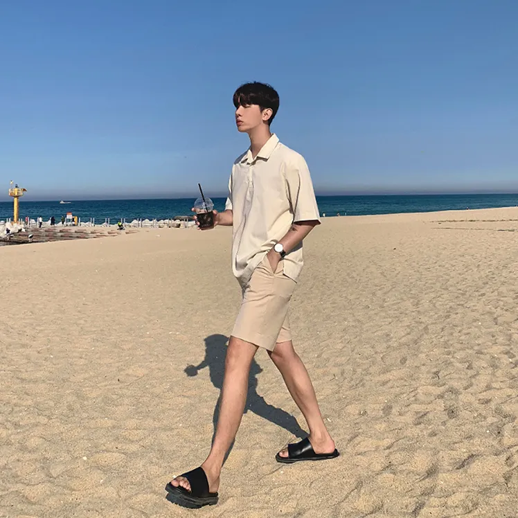 [Korean Style] 3 Colors Lapel Polo Shirts